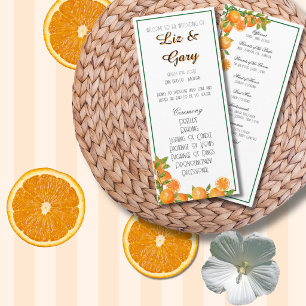 Orange Botanical Elegant Minimalist Program Programme
