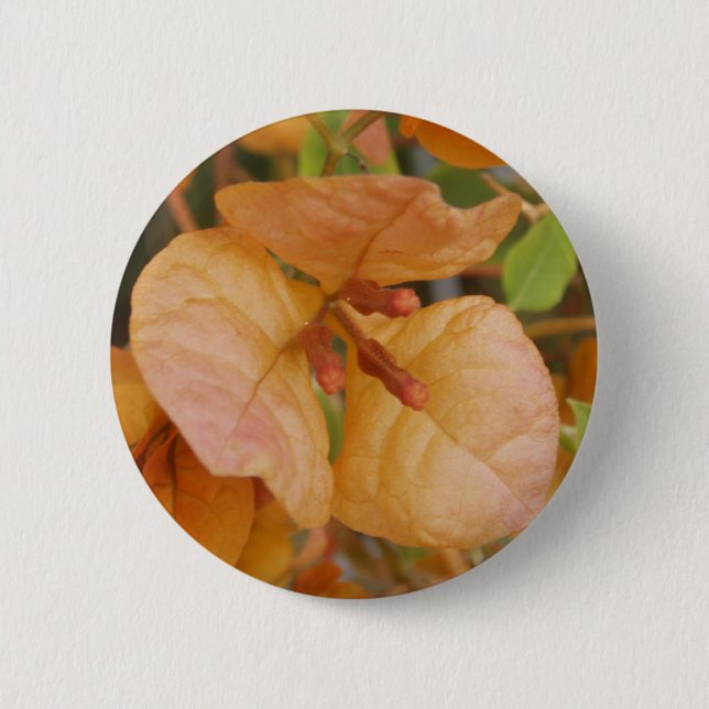 Orange Bougainvillea Button (Front)