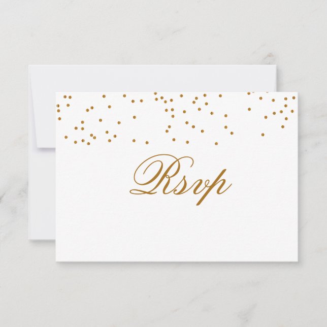 Orange Bouquet Flower  - Wedding RSVP Card (Front)