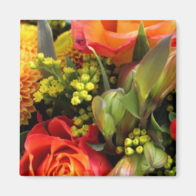 Orange Bouquet Magnet (Front)