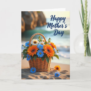Orange Bouquet Mothers Day Card