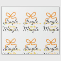 Orange bow jingle Mingle retro boho family namdate