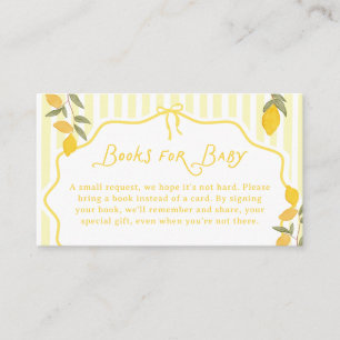 Orange Bow Little Cutie Baby Shower Diaper Raffle Enclosure Card