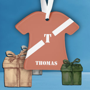 Orange Boys Jersey on Christmas Ornament