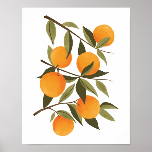 Orange Branch Botanical Citrus Home Decor (Front)