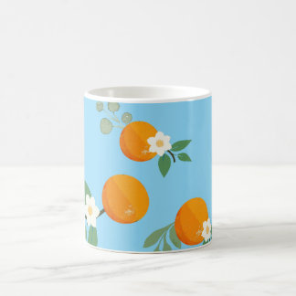 Orange branches coffee mug