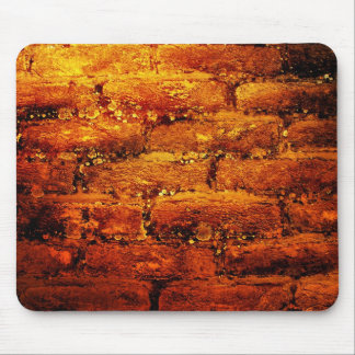 Orange brick wall mousepad