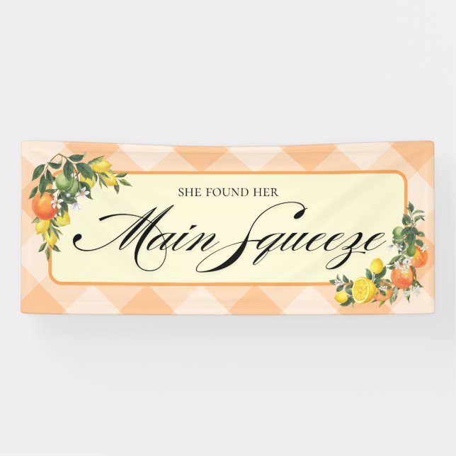 Orange Bridal Shower Banner (Horizontal)