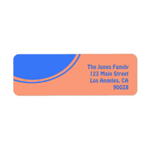 Orange bright blue mod design