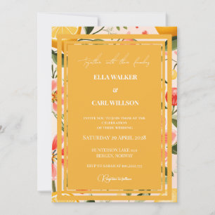 Orange Bright & Bold Summer Love Spring Wedding Invitation