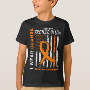 Orange Brother In Law Leukaemia Awareness American T-Shirt