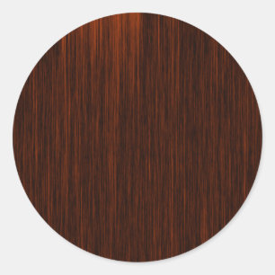 Orange/Brown and Black Lines Pattern Classic Round Sticker