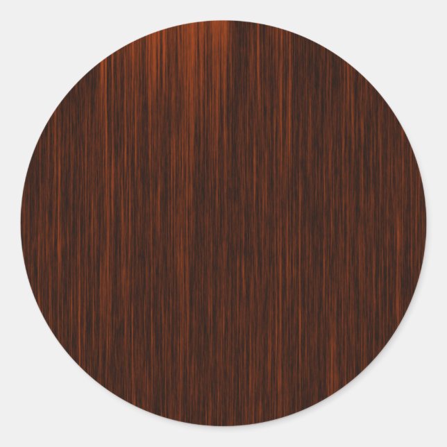 Orange/Brown and Black Lines Pattern Classic Round Sticker (Front)