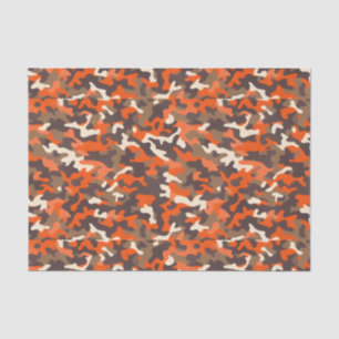 Orange & Brown Camo Tissue Paper