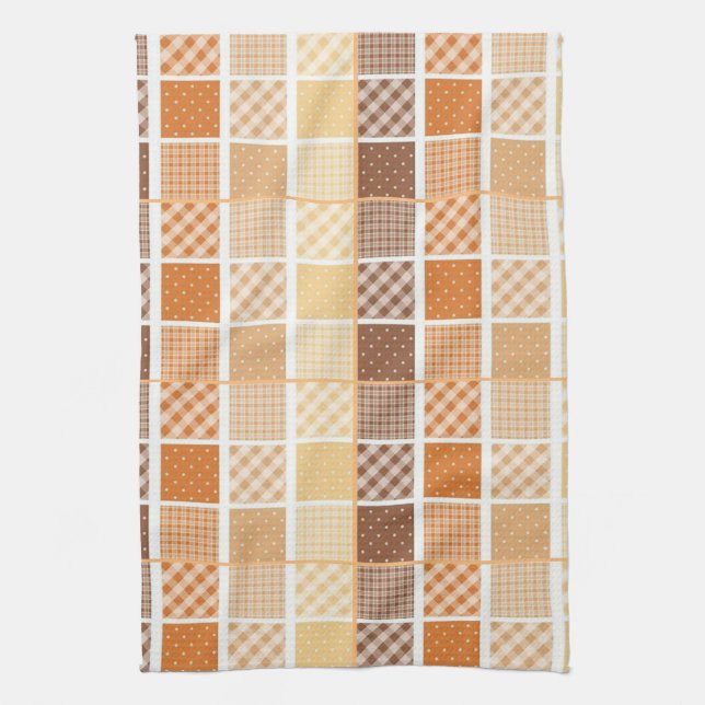Orange Brown Kitchen Hand Towel (Vertical)