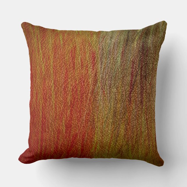 Orange Brown Leather #2 Cushion (Front)