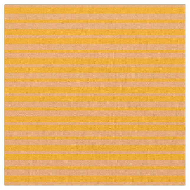 Orange & Brown Lined Pattern Fabric (Close Up)