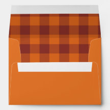 Orange Brown Plaid Chequered Pattern