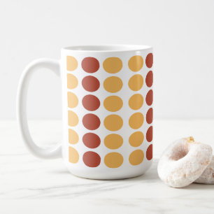 Orange Brown Polka Dot Pattern Coffee Mug