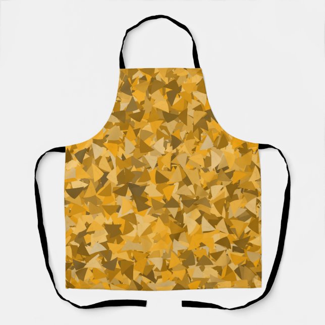 Orange Brown Triangle Pattern Apron (Front)