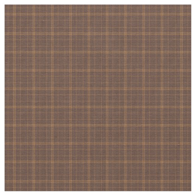 Orange & Brown Tweed Fabric (Close Up)
