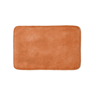 Orange Brown Watercolor Wash Bath Mat