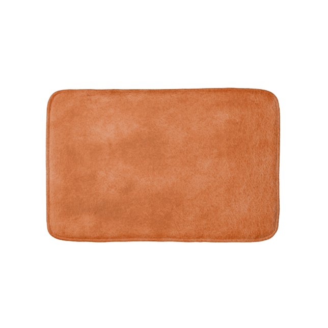 Orange Brown Watercolor Wash Bath Mat (Front)