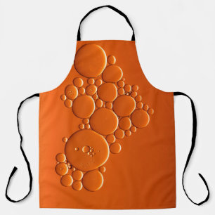 Orange bubbles art apron