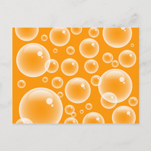 Orange Bubbles Postcard (Front)