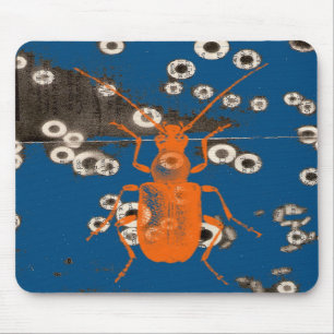 Orange Bug Mouse Pad
