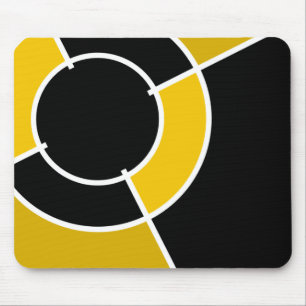orange bullseye mouse mat