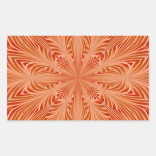 Orange Burst Rectangular Sticker