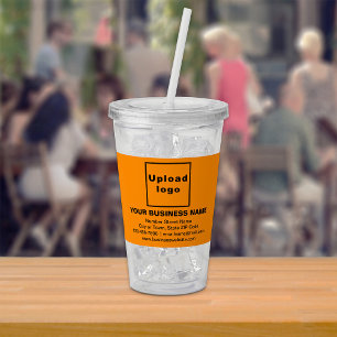 Orange Business Brand on Acrylic Tumbler