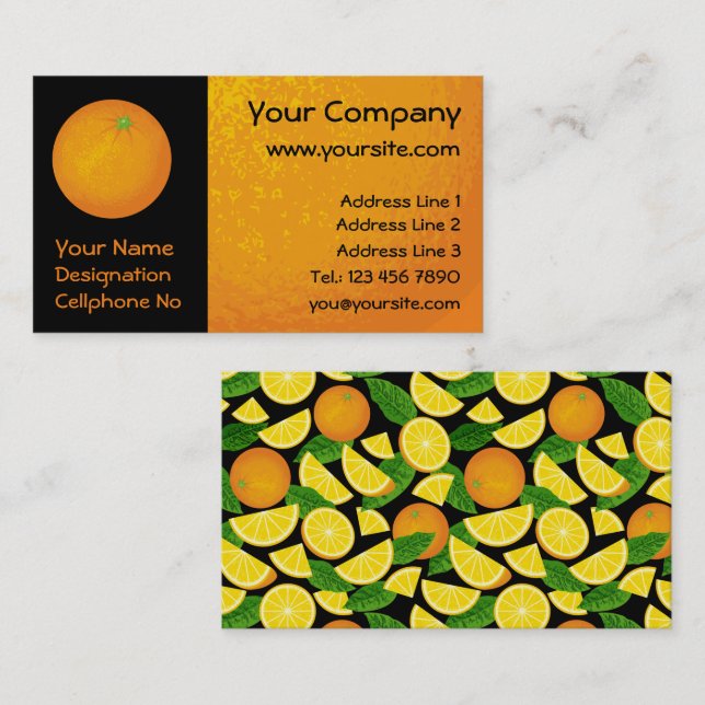 Orange Business Card (Front/Back)