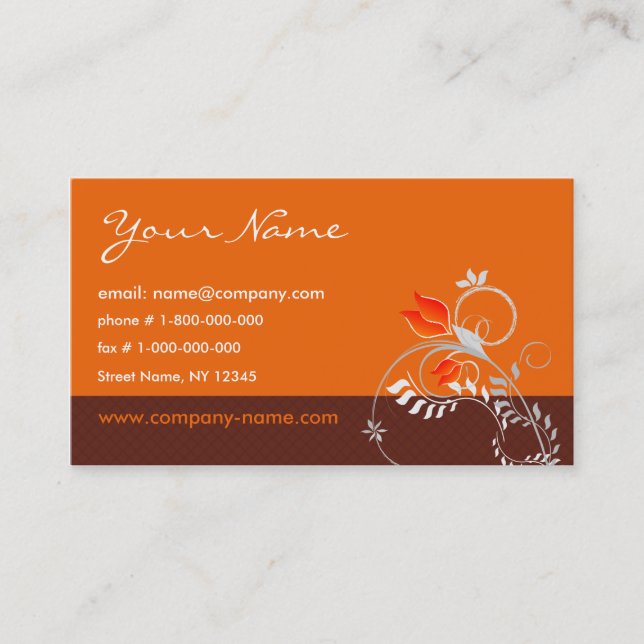 Orange - Business Card (Front)