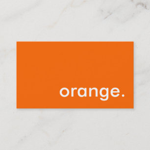 orange. business card