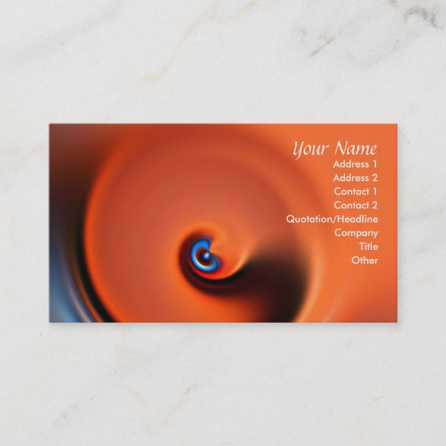 orange business card (Front)