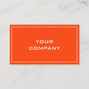 Orange Business Card Personalised Your Own Design
