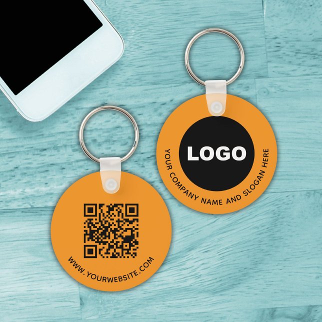 Orange Business Company Promotional Logo QR Code Key Ring (Orange Business Company Promotional Logo QR Code Keychain)