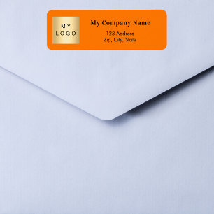 Orange business logo return address