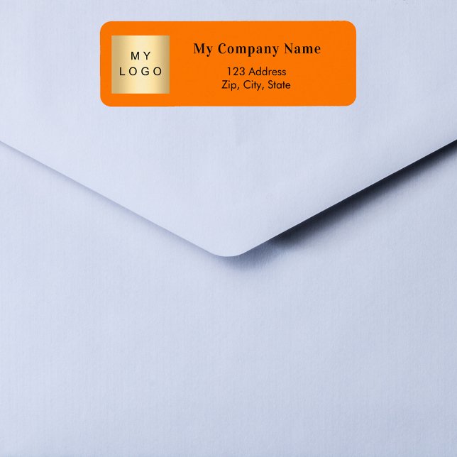 Orange business logo return address (Creator Uploaded)