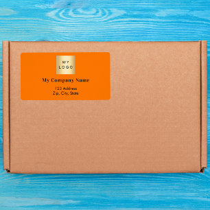 Orange business logo return address shipping
