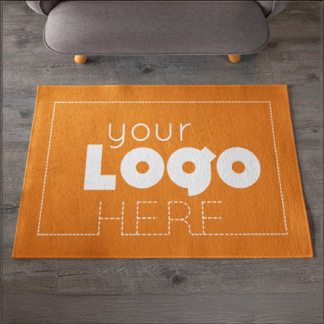 Orange Business Welcome Mat Company Logo Doormat (Creator Uploaded)
