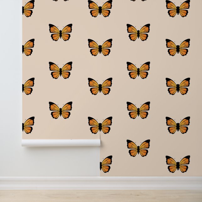 Orange Butterflies Design  Wallpaper (Application)