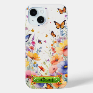 Orange Butterflies Flower Field iPhone / iPad case
