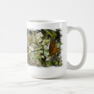Orange Butterfly and Bee Coffee Mug