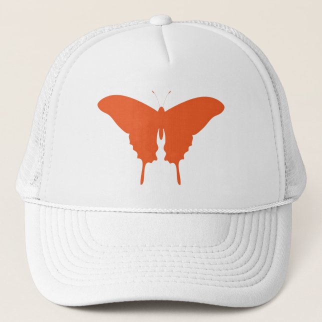 Orange Butterfly Art Trucker Hat (Front)