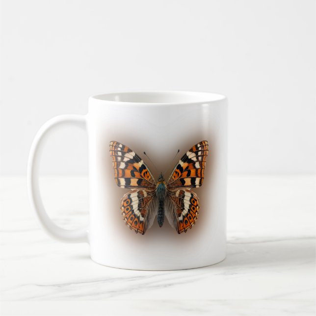Orange Butterfly Coffee Mug (Left)