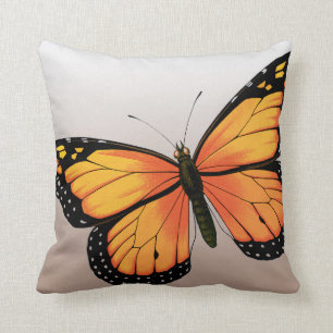 Orange Butterfly Cushion