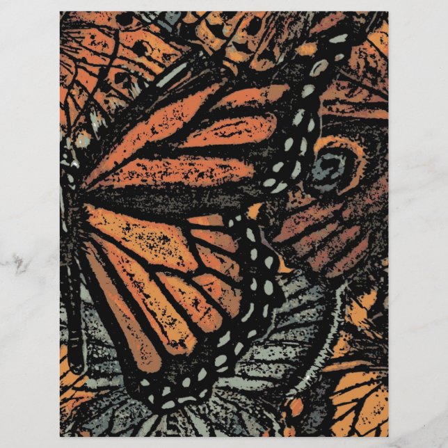 Orange butterfly fantasy abstract art (Front)